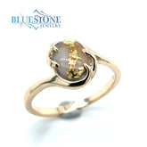 14K Yellow Gold Ring w/ Gold Quartz- Ring size 7
